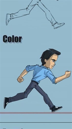Run Cycle Evolution: Sketches to Final Color #animation #shorts