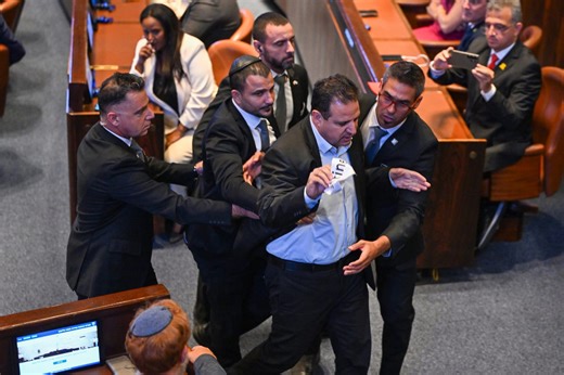 Watch: Trump’s historic Middle East speech interrupted by Israeli politicians