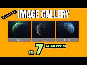 IMAGE GALLERY in 7 minutes | HTML and CSS Project