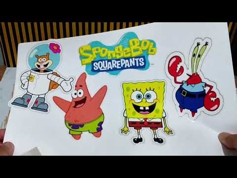🍍Spongebob Squarepants🍍 Sticker Art: Satisfying Journaling ASMR
