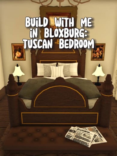 Bloxburg Tuscan Bedroom Build | Roblox Speedbuild