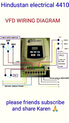 wiring diagram for drives directs digital phase converter#VFD power and control wiring diagram#star