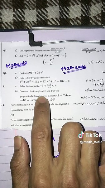 Important Long Questions for 9th Class Mathematics