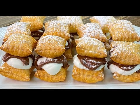 Puff pastry squares: a sweet treat ready in 15 minutes!