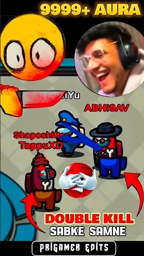 999+ Imposters Aura, Insane kill in among us by @liveinsaan in Among us #shorts #trending