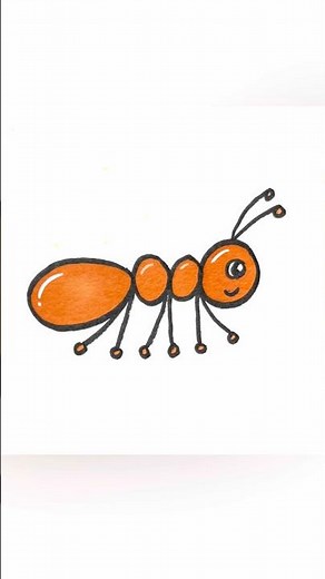 How to draw an ant | easy drawing for kids #simple #stepbystep #artforkids #diy #drawingtutorial