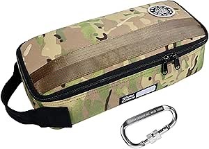 MELOTOUGH Canvas Zipper Tool Pouch Zipper Bag -Fastener bag with Mesh Window and Hanging Grommets(Yellow)