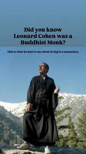 445K views · 47 reactions | Leonard Cohen was ordained as monk in the mid 90s. He lived in a zen monastery on Mount Baldy (Los Angeles). His monk name was “Jikan” — the silent one. Because he’d take a vow of silence for long periods. Cohen spent 5 years there before giving up the robes. | ONLY POEMS | Facebook