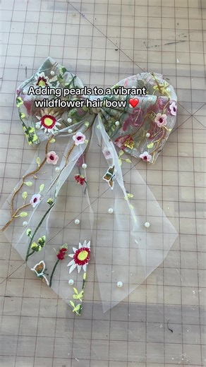 Customizable Hair Bows with Pearls for Weddings