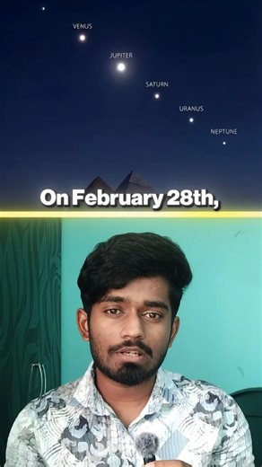 Rare Planetary Parade on Feb 28! 🪐 #sciencefacts #Space #tamil #shorts