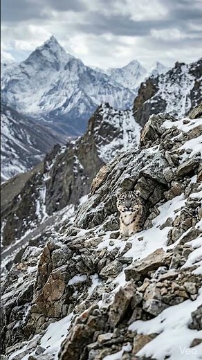 This snow leopard is invisible #camouflage #wildlife