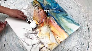 71K views · 653 reactions |  Relaxing TRANQUILITY Creative Fluid Art Abstract Bloom Painting | Waterfall Acrylics | Facebook