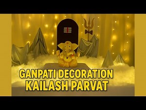 Kailash Parvat Theme Ganpati Decoration at Home | DIY Ganesh Chaturthi Decoration 2025