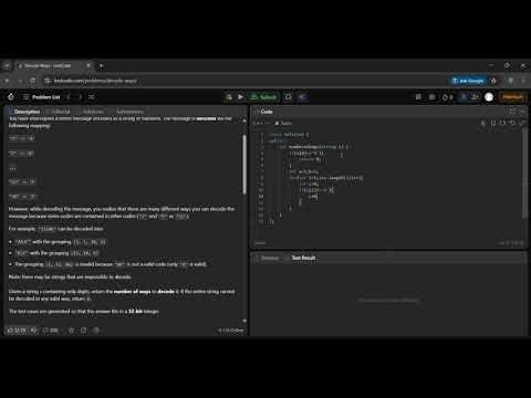 LeetCode | 91. Decode Ways | C++ | Day 91