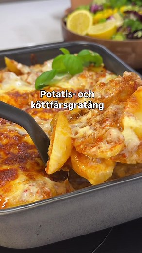 Potatis- och köttfärsgratäng med rester