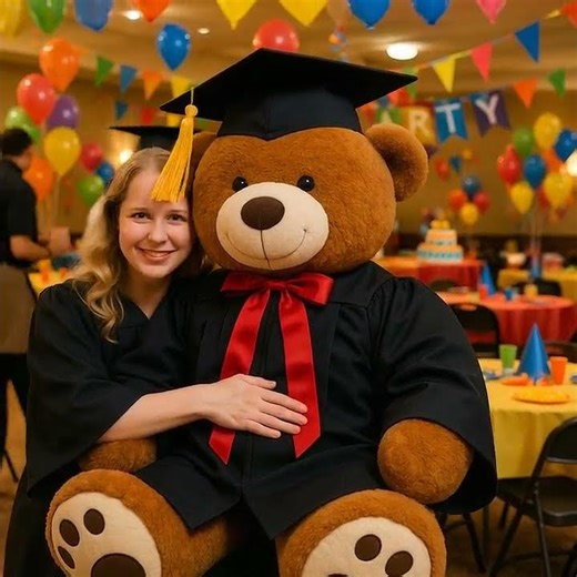 Human-Size Graduation Teddy Bear Makes Big Plush Memories