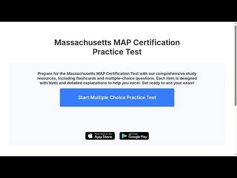 Massachusetts MAP Certification Practice Test
