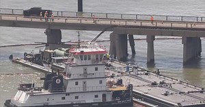 Barge crashes into Texas bridge and causes oil spill