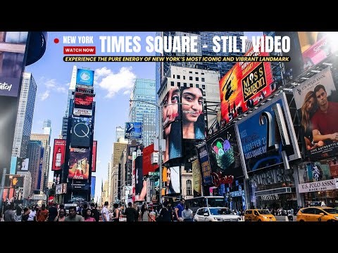 TIMES SQUARE in 15 Minutes! 🔥RELAXING STILT View in 4K with Ambience Sound | Pure NYC Energy