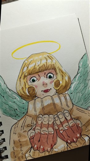 Drawing angel 😇 #jujutsukaisen #jjk #drawing #shorts #anime #angel