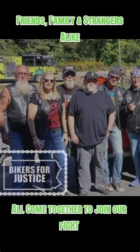 Friends, Family & Strangers Alike, All Come Together to Join Our Fight. Pennsylvania BikersForJustice®️ #pennsylvaniabikersforjustice #fyp #justice #motorcycles #family