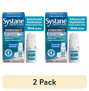 (2 pack) Systane Hydration Preservative Free Liquid Dry Eye Drops for Daily Use, 10 ml - Walmart.com