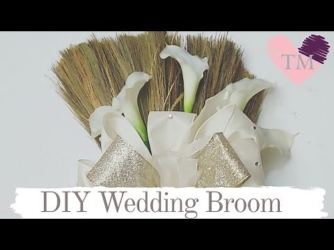 DIY Bride| Gold & Ivory Wedding Broom | How to decorate your Wedding Broom Tutorial