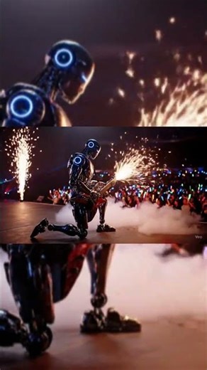 Robot Guitar Show | Futuristic AI Rock Performance 🎸🤖