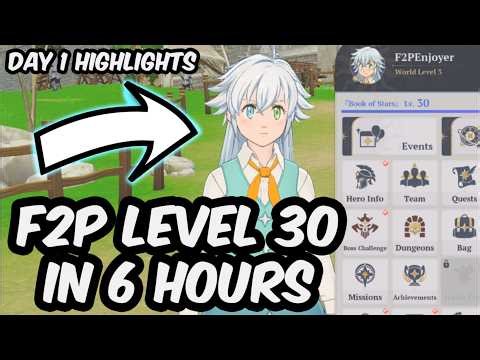 F2P Level 30 & World Level 3 in 6 Hours - Day #1 Free To Play Highlights - Seven Deadly Sins: Origin