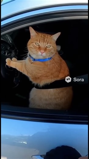 Cop Pulls Over a Cat… Then It Drives Off!