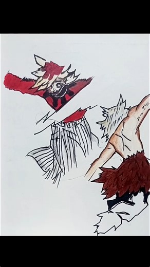 inosuke Vs doma, from demon slayer||#anime #drawing #animedrawing