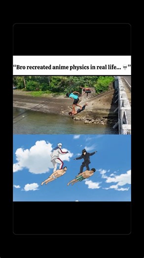 Bro Recreated Anime Physics In Real Life… 💀🔥#anime #shorts #viral#funny#meme#animememe#edit #fyp