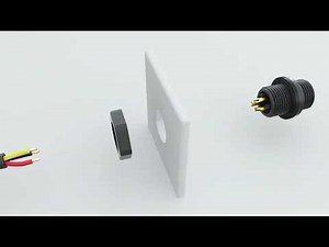 How to assembly & install M12 male rear panel mount connector