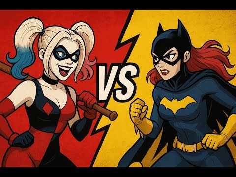 (MMD) Harley Quinn vs batgirl