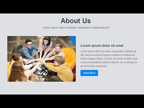 Designing a Professional About Us Page with HTML and CSS