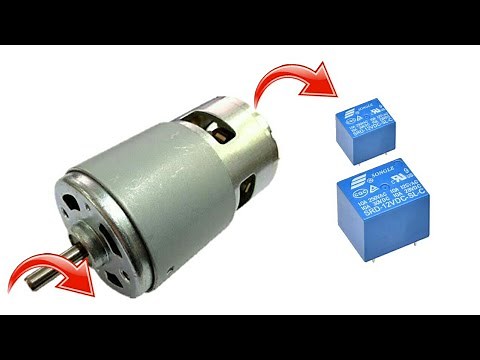 Dc motor speed controller forward reverse using relay