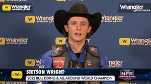 "Something I've always wanted to be is the best cowboy to ever live." Stetson Wright is on his way to making that dream a reality, capping off another historic season at the 2022 Wrangler NFR. Adding another Bull Riding and All-Around Championship to his name, Stetson has now won 7 World Titles. | Wrangler Western