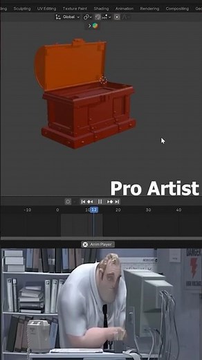 Noob 🆚Pro : 3D Box #b3d #blender #tutorial