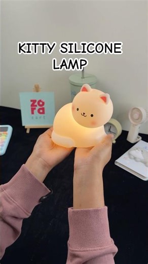 🌈 KITTY SILICONE LAMP 🐱 DM TO ORDER 💌 #aestheticshop #imported #smallbusiness #pinterestfinds