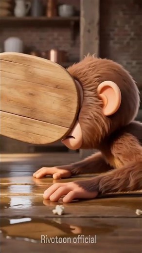 Monkey’s Popcorn Prank Backfired BAD! 🍿🐒 #shorts