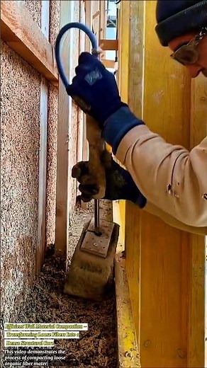 Efficient Wall Material Compaction – Transforming Loose Fibers Into a Dense Structural Core