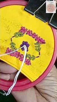 Shocking Blouse Hand Embroidery Design for Begibners Dont miss #beginnersstitch #handembroidery #diy
