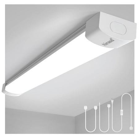 Airand Ceiling Lights LED Plug in 2ft Flushmount LED Tube Light 5000K Linkable Garage Light Fixture 18W Wraparound Ceiling Lamp Utility Shop Light Corded Under Cabinet Light with ON/Off Switch - Walmart.ca