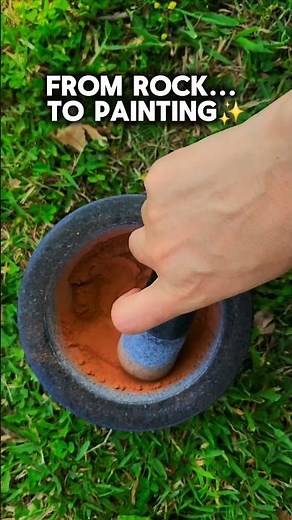 How I Make Paint From a Rock (From Rock to Painting)✨️ #rockpainting