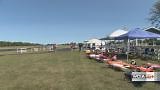 Remote-control airplane club taking off in Champaign