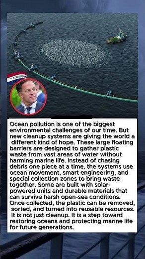 This Ocean Cleanup Tech Is Fighting Plastic at Sea #Shorts #OceanCleanup #Innovation