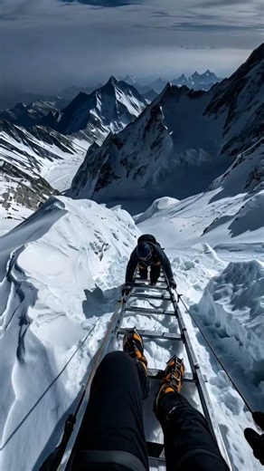 A valley and mountains filled with snow 🌨️❄️ #global #snow #aigenerated #nature #ai #trends #explore