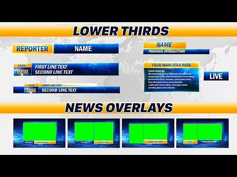 FREE Green Screen Breaking News Lower Third (Part 8) + News Overlays Green Screen