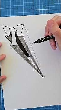 How to draw ✏️ 3D Optical Illusion Graffiti Letter T #drawing #3d #art #drawingtutorial #graffiti