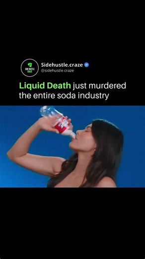 Business | Income | AI on Instagram: "I am officially a fan of "rebellious" marketing. This is absolute genius. 🤯 The Story: Liquid Death decided to take a massive swing at the giants of the beverage world. In their viral ad, "Soda Marketing is BS," they highlighted a "dirty" secret: most of the "cool" athletes and models you see in soda commercials would never actually touch the sugary product they are paid to promote. They marketed their low-sugar sparkling water as the only drink that actual